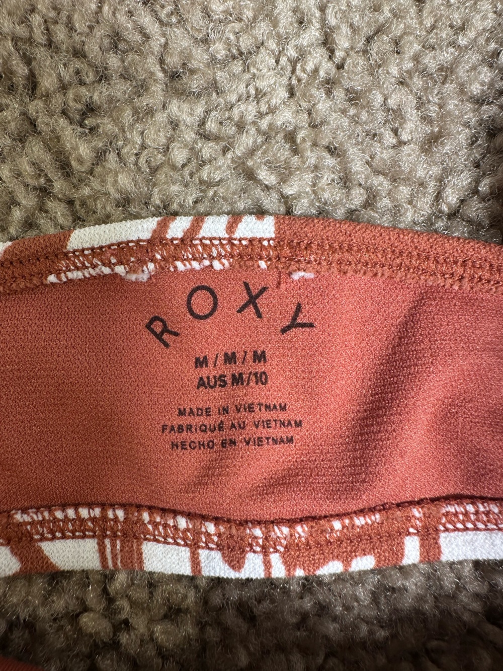 Rust Floral Roxy Square-Neck Swim Top - Picture 3 of 4